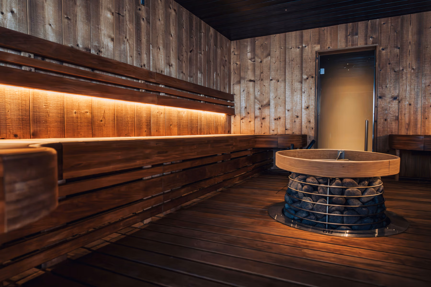 Luxury sauna interior
