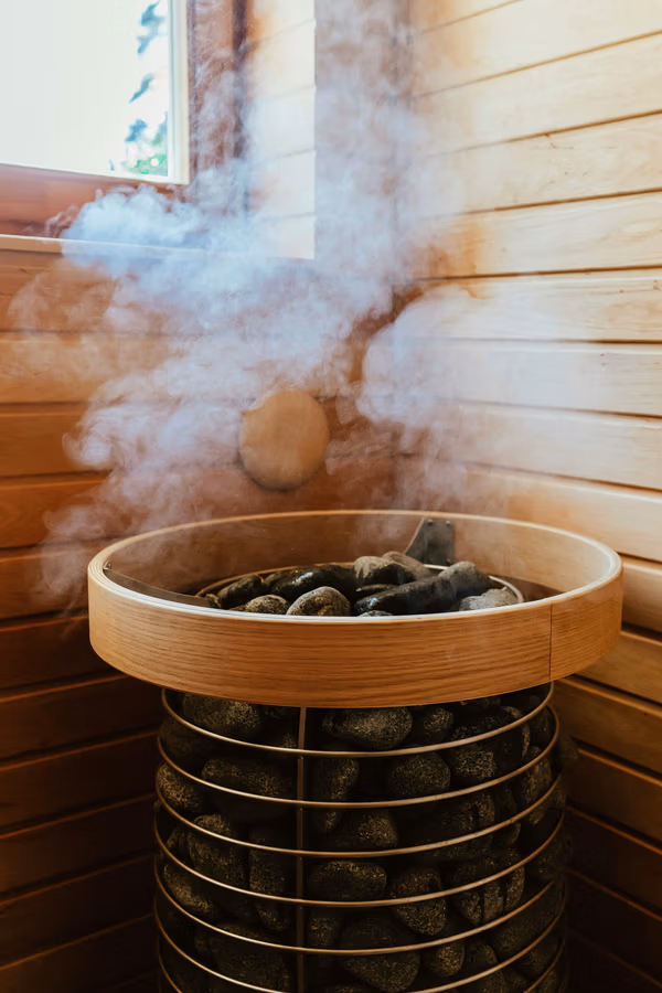 Wellness and relaxation in a luxury sauna