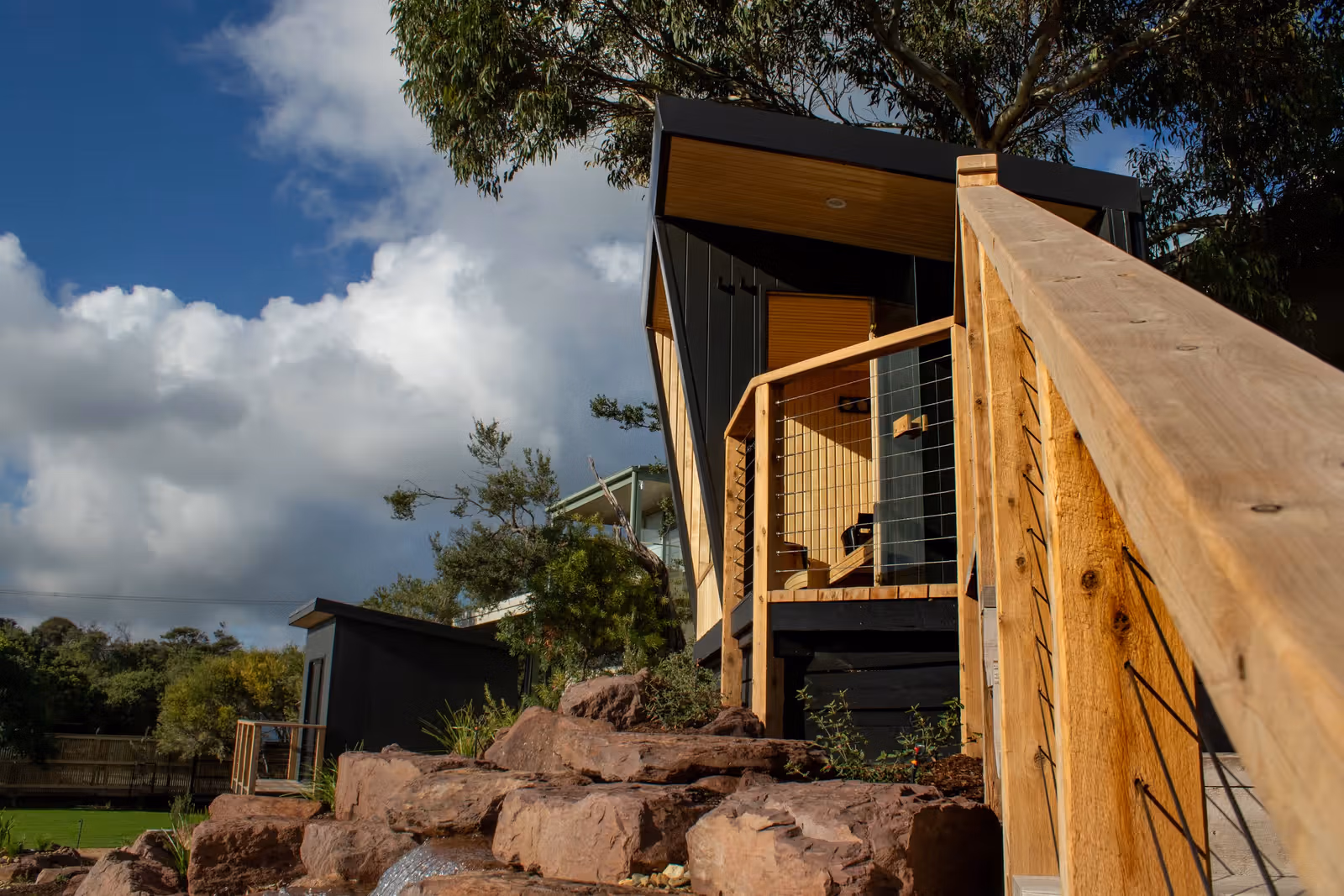 Sorrento sauna interior landscape view