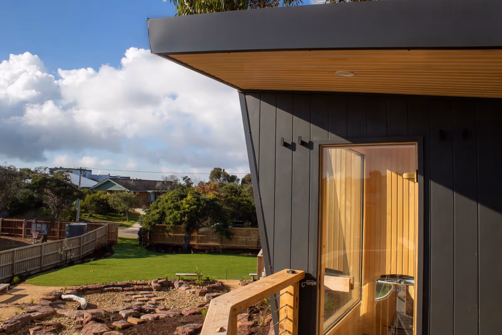 Sorrento sauna interior detail view